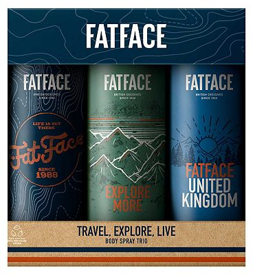 FatFace Travel Explore Live Body Spray Trio