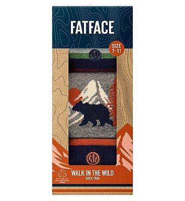 FatFace Walk In The Wild Sock Trio