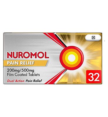 Nuromol Dual Action Pain Relief 200mg / 500mg Film Coated Tablets - 32 Tablets