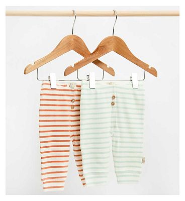 2 Pack Rib Leggings Multi 3 - 6 Months