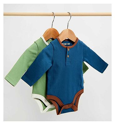 2 Pack Clourblock Rib Body Multi 6 - 9 Months