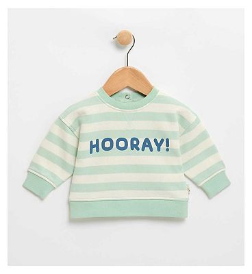 Maybe Baby  Slogan Sweat Blue 3 - 6 Months