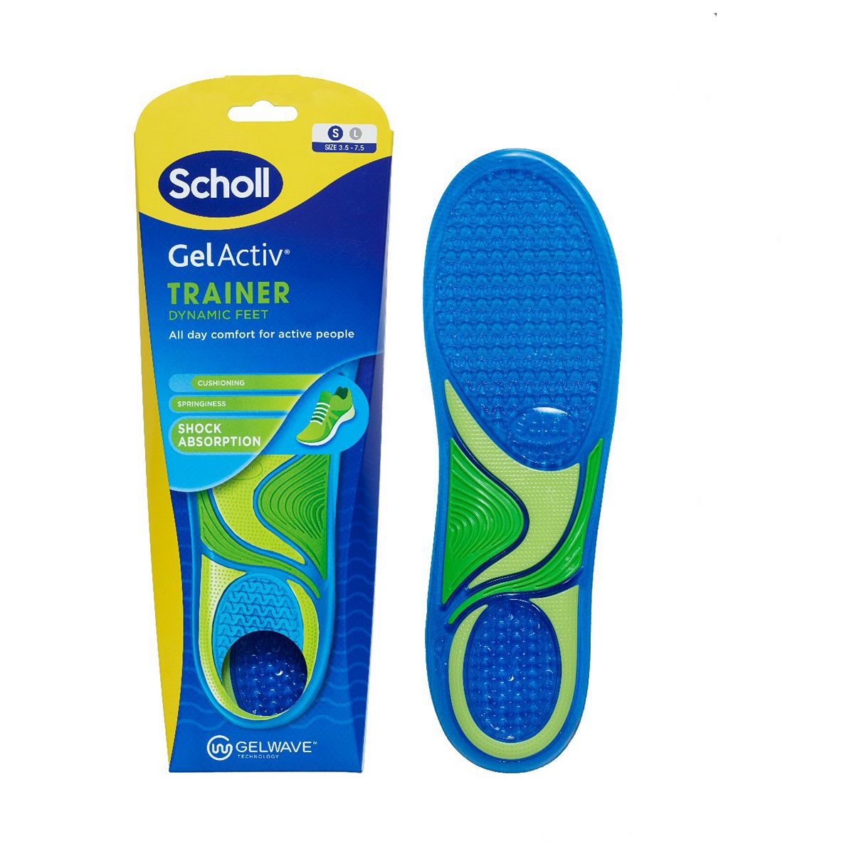 Scholl Gelactiv Trainer Insoles - Small