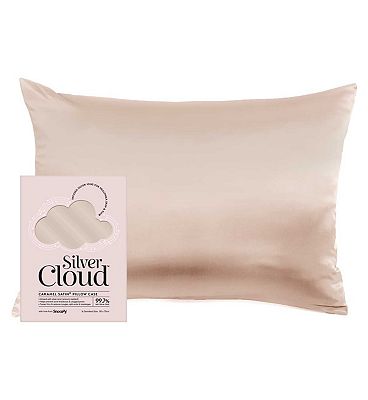 Silver Cloud Caramel Satin Pillowcase Infused with Silver Ions