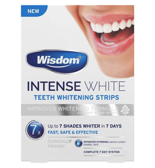 Wisdom Intense White teeth whitening strips Totarol 7 Days