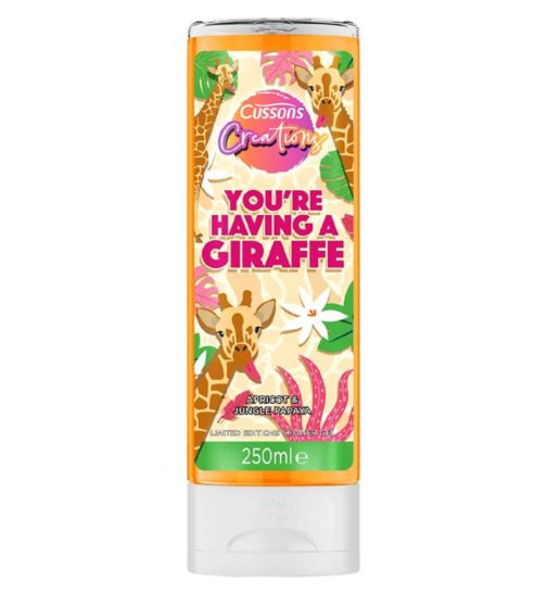 Cussons Creations You're Having A Giraffe Shower Gel Body Wash Apricot Jungle Papaya 250ml
