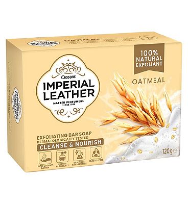 Imperial Leather Oatmeal Exfoliating Body Beauty Bar Soap 120g