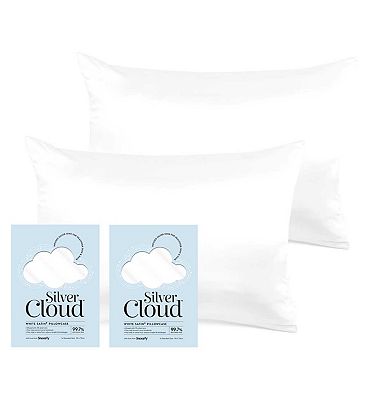 Silver Cloud White Satin Pillowcase Twinpack