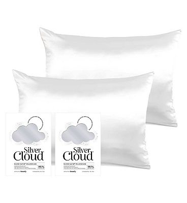 Silver Cloud Silver Satin Pillowcase Twinpack