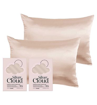 Silver Cloud Caramel Satin Pillowcase Twinpack