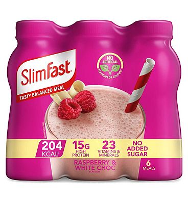 Slimfast Raspberry & White Chocolate Shakes 6 x 325ML