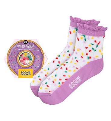 Social Socks Donut Worry 1 pack Sweet Socks