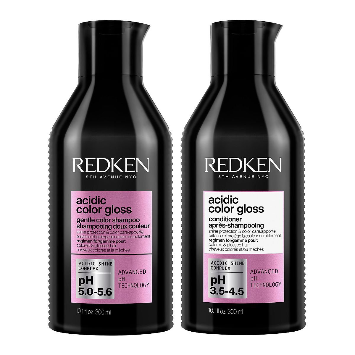 Redken Acidic Color Gloss Shampoo And Conditioner 300ml, Colour Protection Routine For Glass-Like Shine