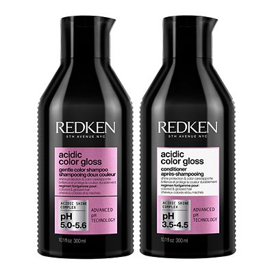Redken Acidic Color Gloss Shampoo and Conditioner 300ml, Colour Protection Routine for Glass-Like Sh