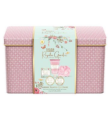 Baylis & Harding Royale Garden Rose, Poppy & Vanilla Luxury Pamper Keepsake Tin Gift Set