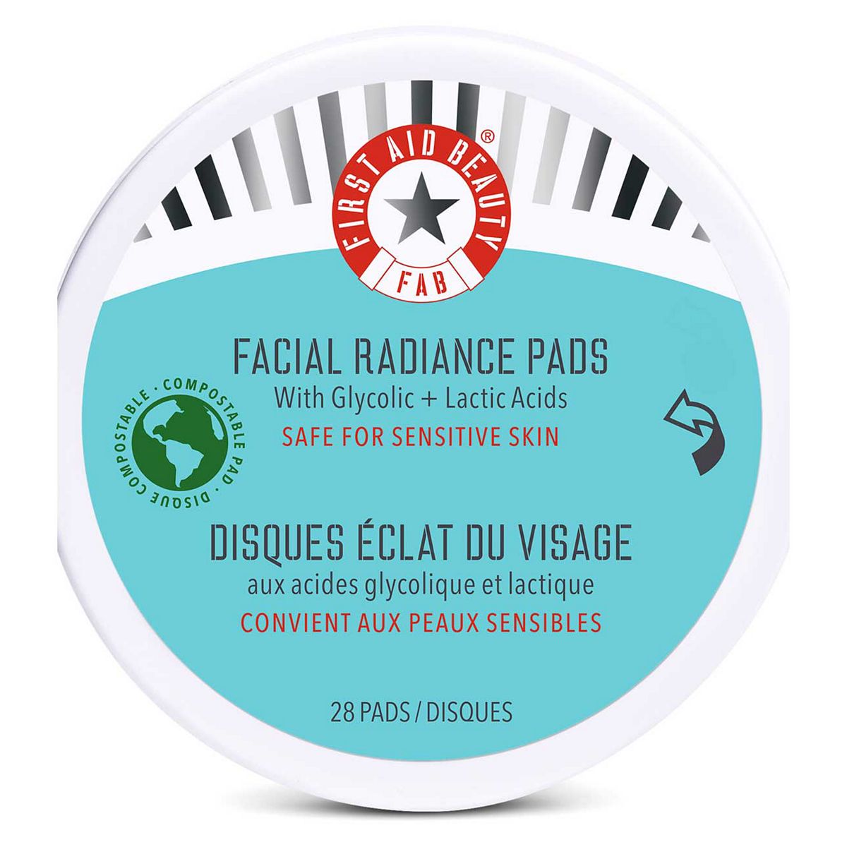 First Aid Beauty Facial Radiance Pads With Glycolic + Lactic Acids 28
