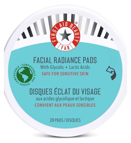 First Aid Beauty Facial Radiance Pads with Glycolic + Lactic Acids 28 Pads