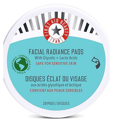First Aid Beauty Facial Radiance Pads with Glycolic + Lactic Acids 28 Pads