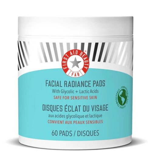 First Aid Beauty Facial Radiance Pads with Glycolic + Lactic Acids 60 Pads