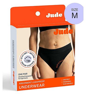 Jude Washable Absorbent Pants - Black Bikini Cut Size XXXL