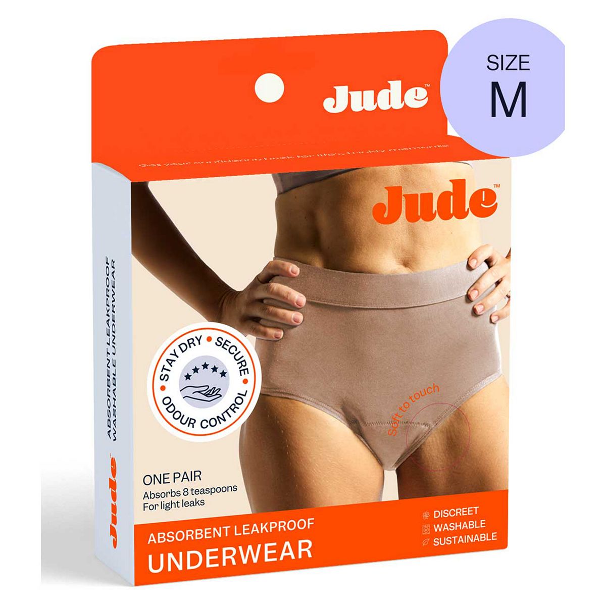 Jude Washable Absorbent Pants - Beige High Brief Size Xxl Multicolor
