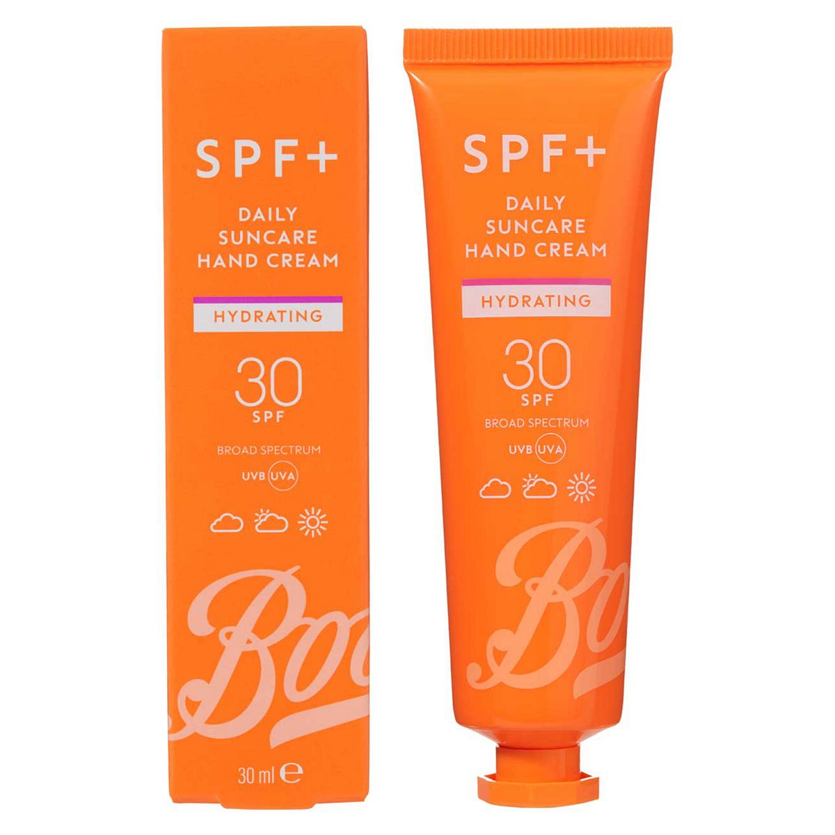 Boots Spf+ Hydrating Hand Cream Spf30 30Ml