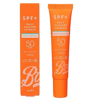 Boots SPF+ Moisturising Lip Balm SPF50 15ml