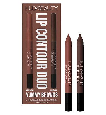 Huda Beauty Lip Contour Mini Duo Yummy Browns Yummy Browns