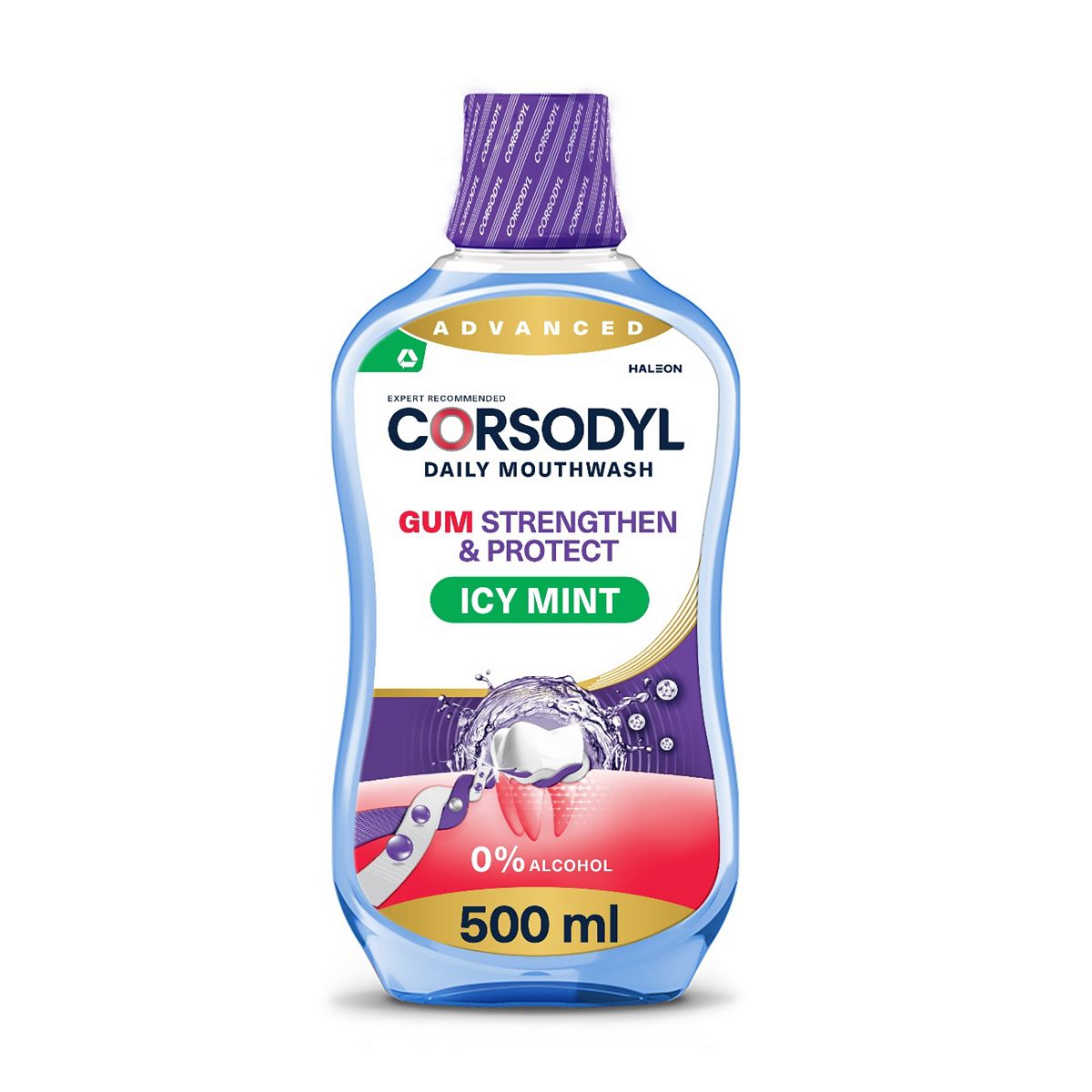 Corsodyl Gum Strengthen & Protect Mouthwash Icy Mint 500Ml