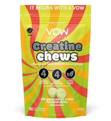 VOW Nutrition Creatine Chews Apple, Mango & Lime 100s - Boots