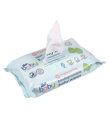 Baby biodegradable fragrance free wipes 64s