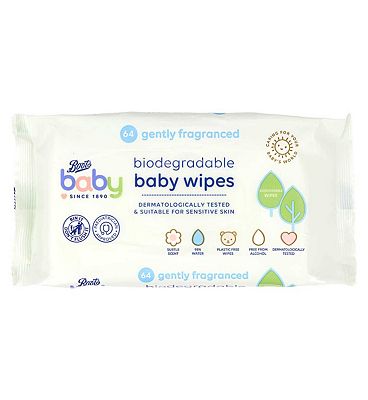 Boots Baby biodegradable fragranced wipes 64s