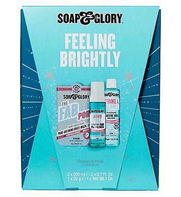 Soap & Glory Feeling Brightly Skincare Trio Full-Size Gift Set