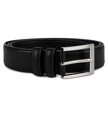 Threads by Totes Black Leather Belt