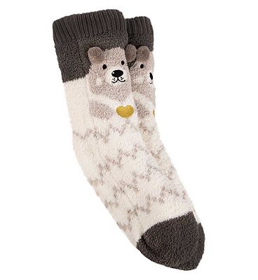 Barley Lane by Totes Bear Novelty Slipper Socks