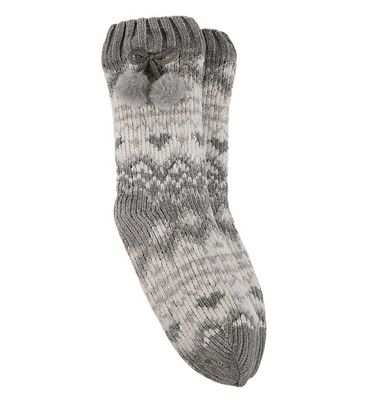 Barley Lane by Totes Lined Slipper Sock