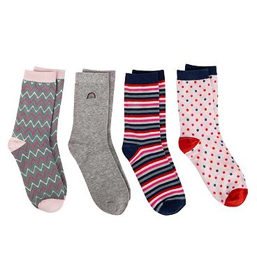 Barley Lane by Totes Ankle Socks x4 Pack