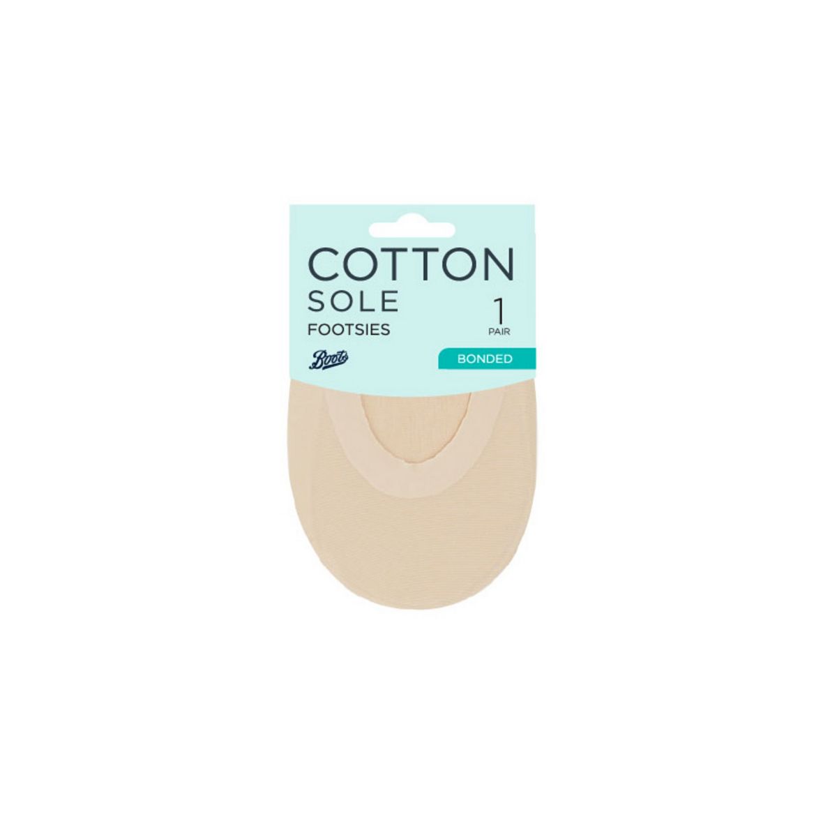   Cotton Sole Bonded Footsie Nude 1 Pack Multicolor