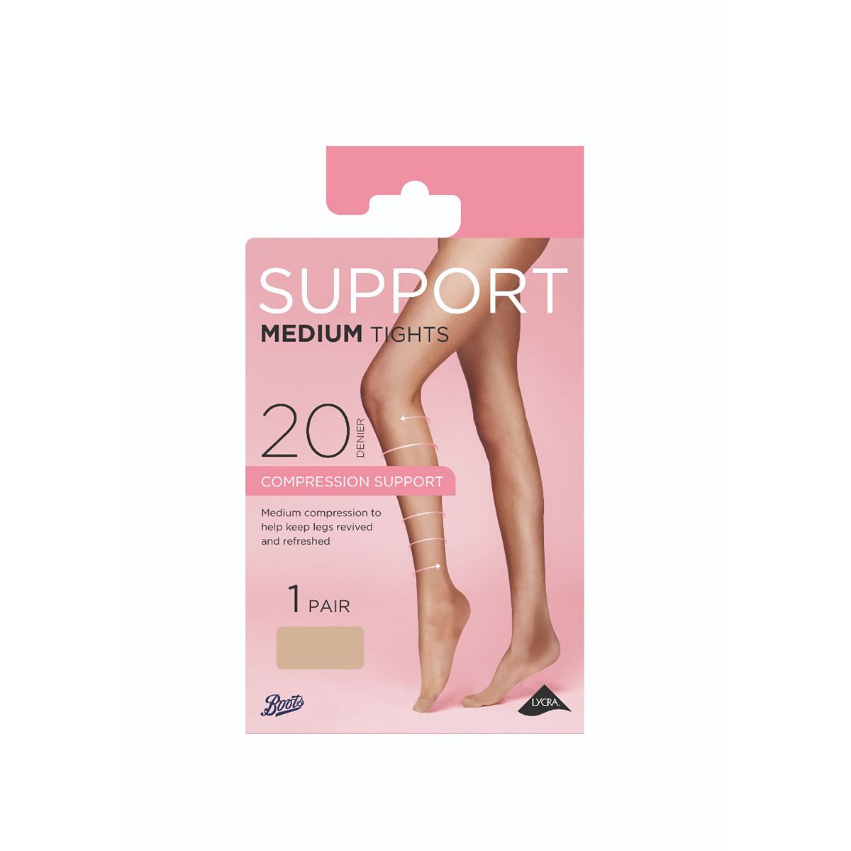   Medium Support Tights Small Nude 1 Pack Multicolor
