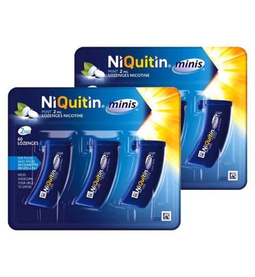 Niquitin Minis Mint 2mg Lozenges Nicotine Bundle - 120 Lozenges