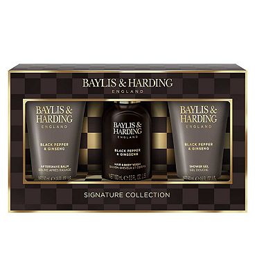 Baylis & Harding Signature Men's Black Pepper & Ginseng Luxury Mini Trio Gift Set