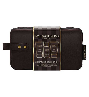 Baylis & Harding Signature Men's Black Pepper & Ginseng Luxury Wash Bag Gift Set