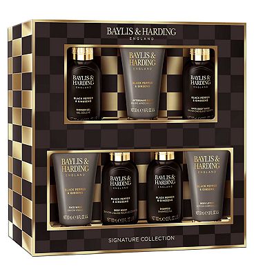 Baylis & Harding Black Pepper & Ginseng Men's Luxury 7 Days Showering Essentials Gift Set