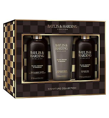 Baylis & Harding Black Pepper & Ginseng Men's Luxury Bathing Trio Gift Set