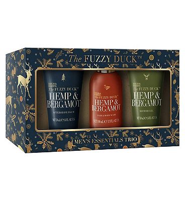 Baylis & Harding The Fuzzy Duck Men's Hemp & Bergamot Luxury Mini Trio Gift Set