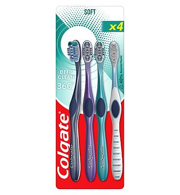 Colgate 360 Deep Clean Soft Manual Toothbrush 4 pack