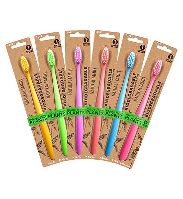 The Natural Family Co. Toothbrush Single Neon Assorted