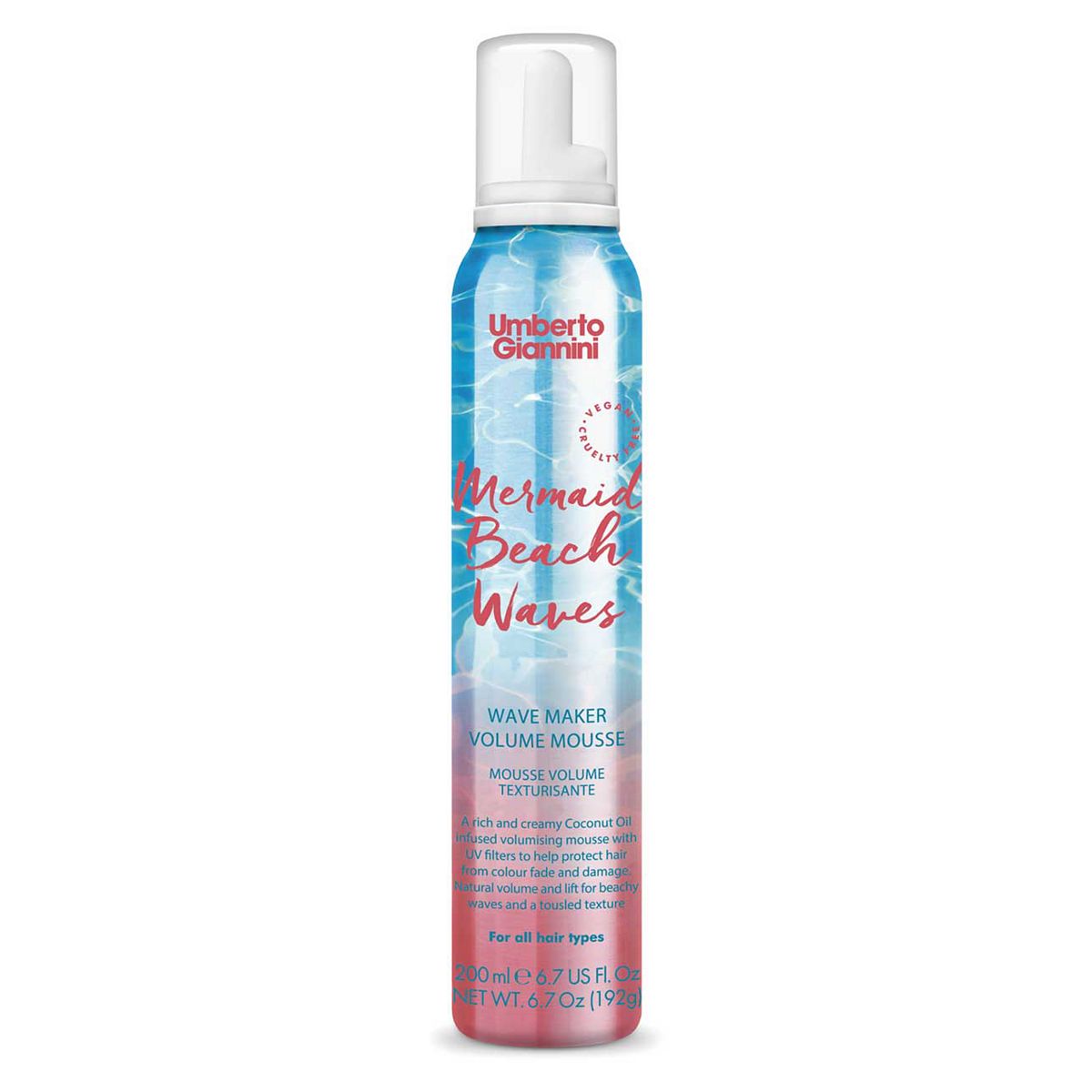 Umberto Giannini Mermaid Beach Waves Texturising Volume Mousse200 ml, 200ml