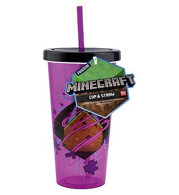 Minecraft cup with straw