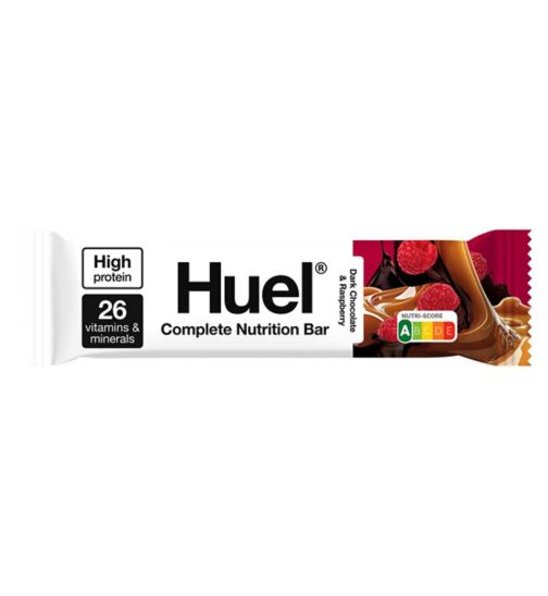 Huel Dark Chocolate & Raspberry Flavoured complete nutrition bar 51g